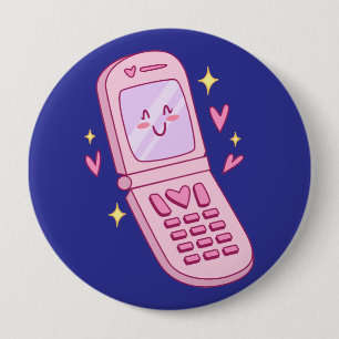 Macaron Rond 10 Cm Dessin téléphonique mignon