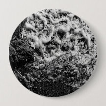 Dessous de verre rond vagues océaniques noir et bl