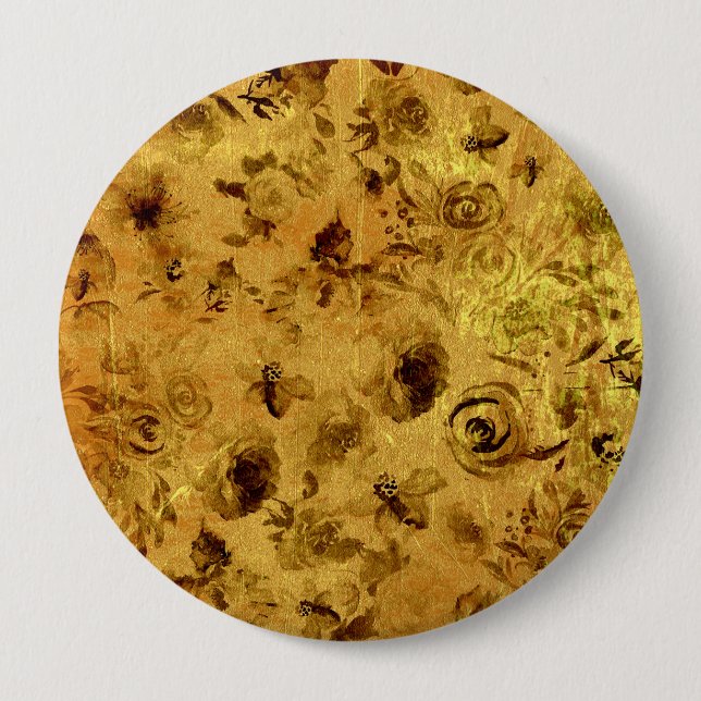 Macaron Rond 10 Cm Différentes Roses à l'Aquarelle (Devant)