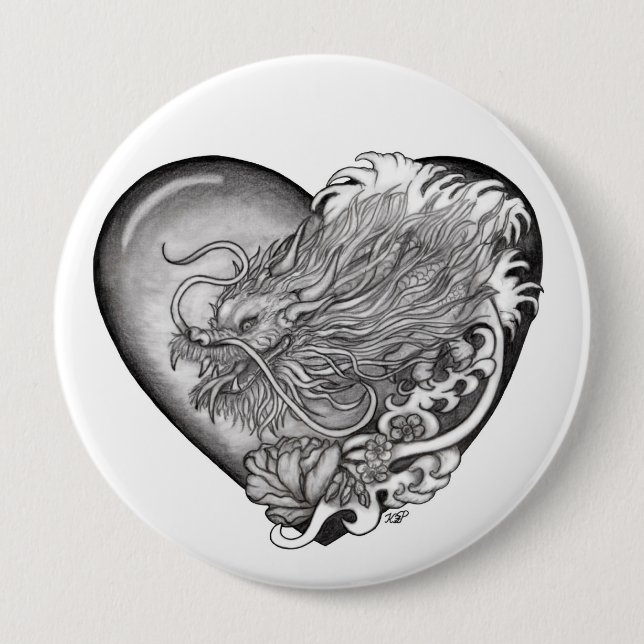 Macaron Rond 10 Cm Dragon Heart (Devant)