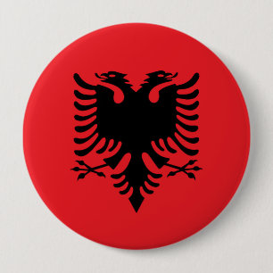 Macaron Rond 10 Cm Drapeau albanais