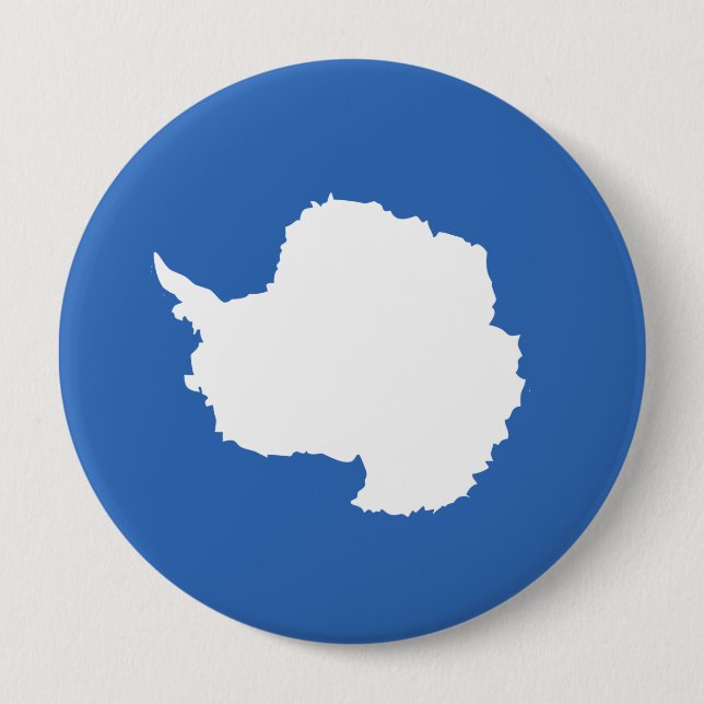 Macaron Rond 10 Cm Drapeau Antarctique (Devant)
