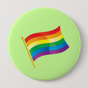 Macaron Rond 10 Cm Drapeau de gay pride