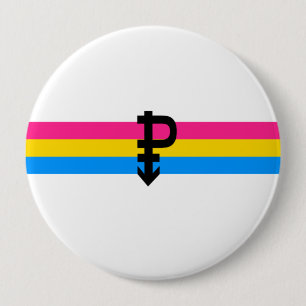 Macaron Rond 10 Cm Drapeau de la fierté Pansexual