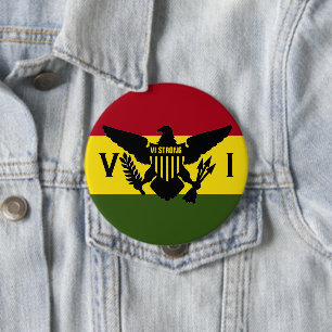 Macaron Rond 10 Cm Drapeau des îles Vierges américaines