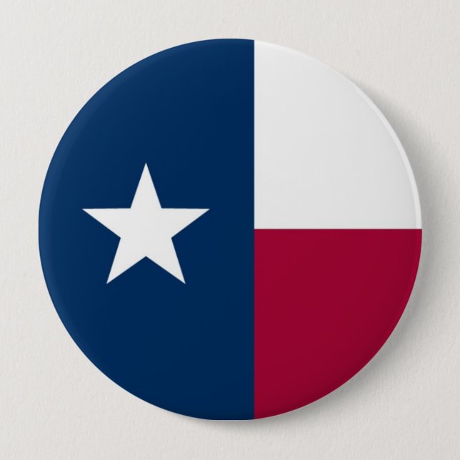 Macaron Rond 10 Cm Drapeau d'état du Texas (Devant)