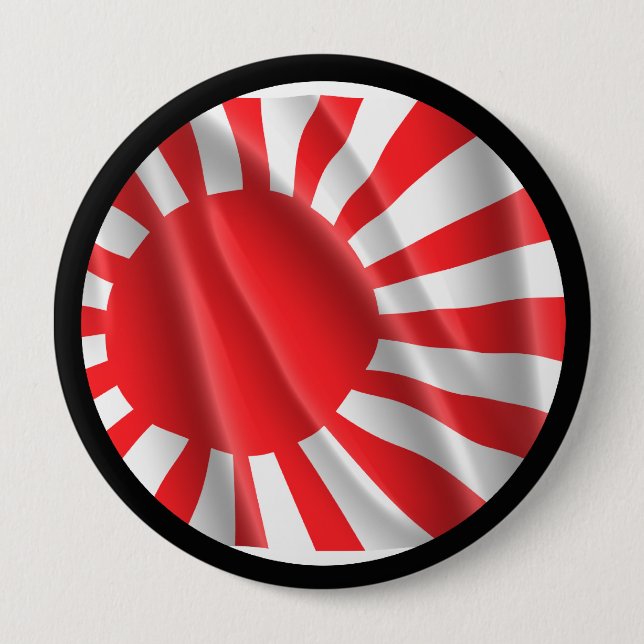 MACARON ROND 10 CM DRAPEAU JAPONAIS (Devant)