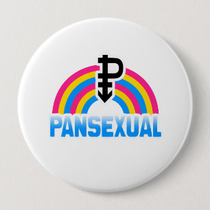 MACARON ROND 10 CM DRAPEAU PANSEXUAL D'ARC-EN-CIEL
