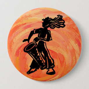 Macaron Rond 10 Cm Drum Orange New York Boogie Nights