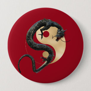 Macaron Rond 10 Cm Eastern Chinese Dragon Yin Yang