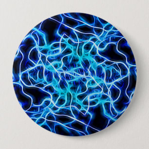 Macaron Rond 10 Cm Éclair électrique néon bleu Tesla Coil