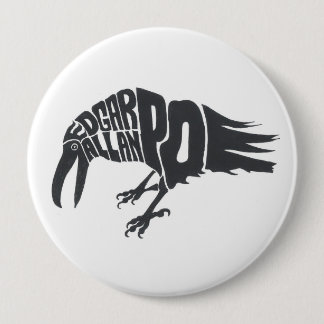 Macaron Rond 10 Cm Edgar Allen Poe - Raven