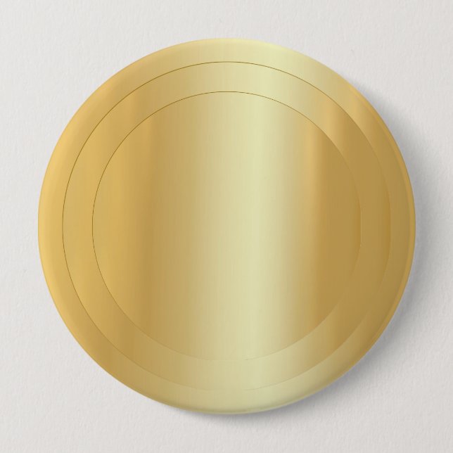 Macaron Rond 10 Cm Élégant Blank Faux Gold Modèle Ajouter votre texte (Devant)