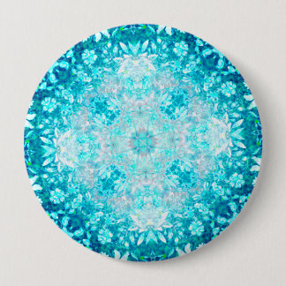 Macaron Rond 10 Cm Elégant bleu turquoise Aqua Motif en pierre