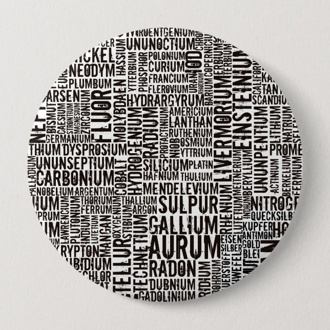 Macaron Rond 10 Cm Éléments chimiques (Devant)