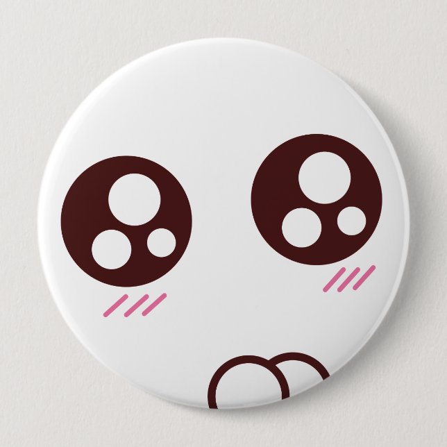 Macaron Rond 10 Cm Emoji mignon de chaton de Kawaii (Devant)