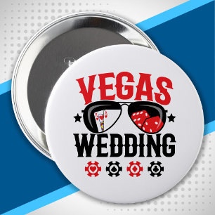 Macaron Rond 10 Cm Équipe de mariage à Vegas - Équipe de l'enterremen