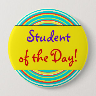 Macaron Rond 10 Cm "Étudiant du jour !"Badge