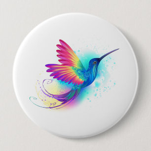 Macaron Rond 10 Cm Exotic Rainbow Hummingbird