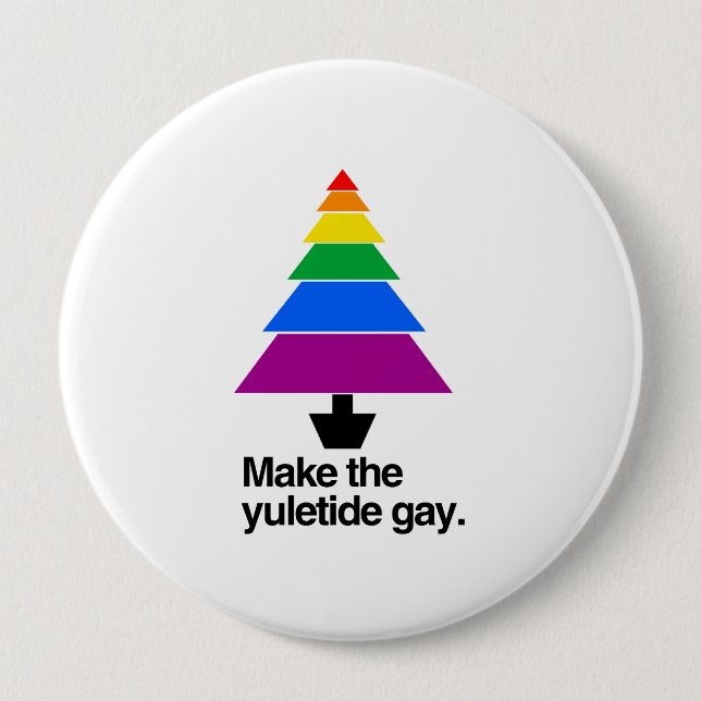 Macaron Rond 10 Cm FAIRE DU GAY YULETIDE -.png (Devant)