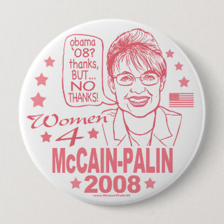 Macaron Rond 10 Cm Femmes pour McCain Palin 2008