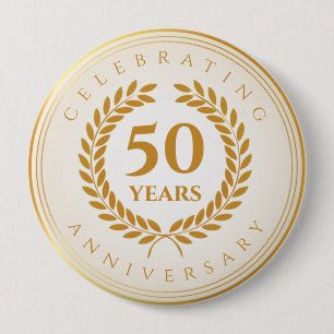 Macaron Rond 10 Cm Fête de l'Anniversaire. Gold personnalisé