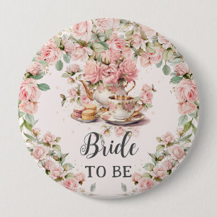 Macaron Rond 10 Cm Fête des mariées vintage Rose Floral High Tea Part