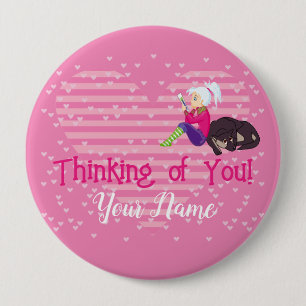 Macaron Rond 10 Cm Fille Être amoureuse