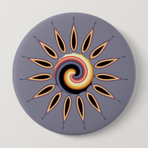 Macaron Rond 10 Cm Fleur de soleil