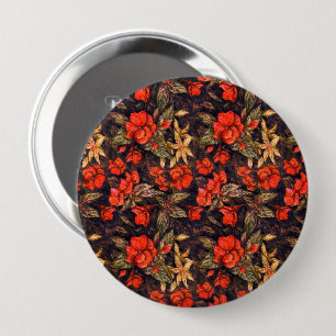 Macaron Rond 10 Cm Fleurs anciennes d'Alexandra Cook aka Linandara