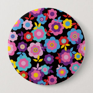 Macaron Rond 10 Cm Fleurs de printemps d'Eilin