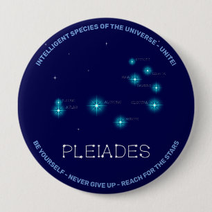 Macaron Rond 10 Cm Formation de l'hémisphère nord Pleiades Star