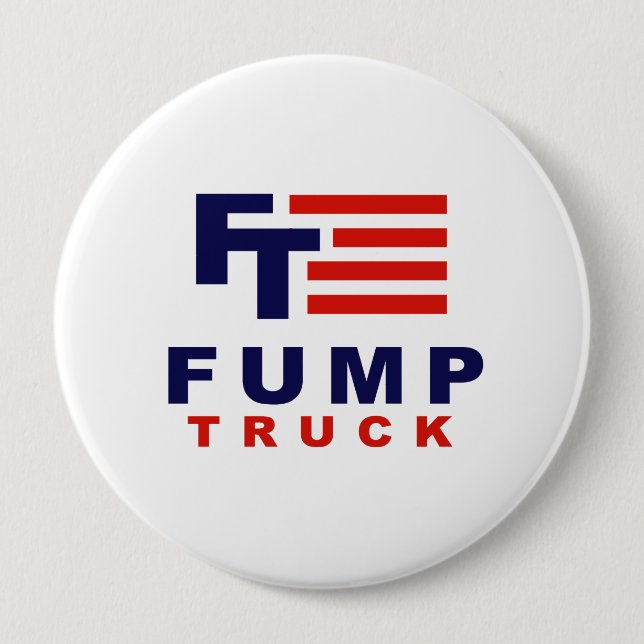 Macaron Rond 10 Cm FUMP TRUCK - Anti-Trump - (Devant)