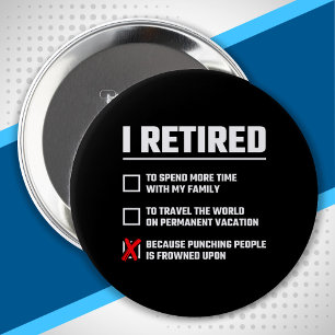 Macaron Rond 10 Cm Funny Retirement - I'm Retired - Happy Retirement