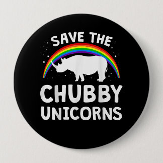 Macaron Rond 10 Cm Funny Save Chubby Unicorns Rhino Lover Venin
