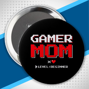 Macaron Rond 10 Cm Gamer Maman Nouvelle Mère Premier bébé Faire-part