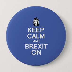 Macaron Rond 10 Cm Gardez le calme et Brexit sur Theresa peut -- -