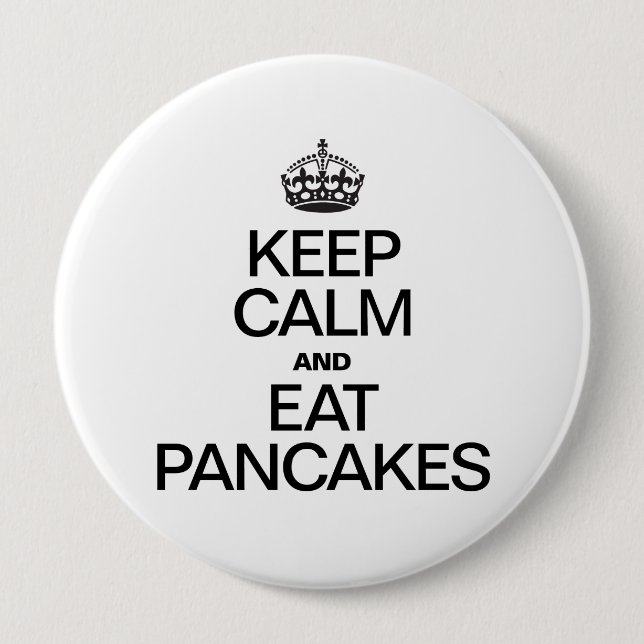 MACARON ROND 10 CM GARDEZ LE CALME ET MANGEZ DES PANCAKES (Devant)