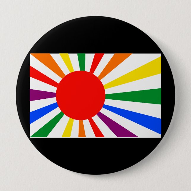 MACARON ROND 10 CM GAY PRIDE JAPONAIS (Devant)