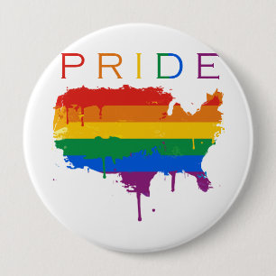 Macaron Rond 10 Cm Gaymerican Pride