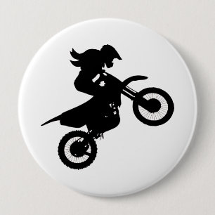 Macaron Rond 10 Cm Girl Dirt Bike