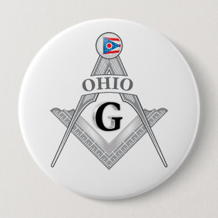 Macaron Rond 10 Cm Gîte de franc-maçonnerie de l'état de l'Ohio