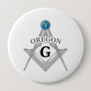 Macaron Rond 10 Cm Gîte de franc-maçonnerie de l'état de l'Oregon
