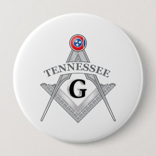 Macaron Rond 10 Cm Gîte de franc-maçonnerie de l'état du Tennessee