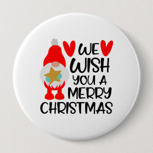 Macaron Rond 10 Cm Gnome Whimsical - Joyeux Coeurs de Noël
