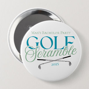 Macaron Rond 10 Cm Golf Scramble - Fun Golf Bachelor Party
