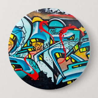 Macaron Rond 10 Cm Graffiti de métro urbain