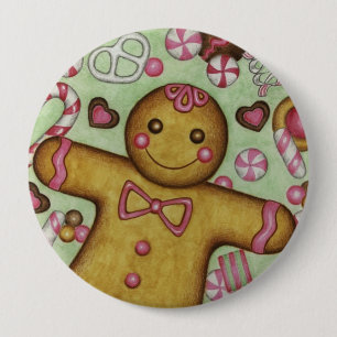 Macaron Rond 10 Cm Grand Pain d'épice de près Bouton