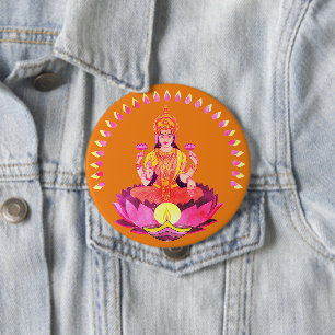 Macaron Rond 10 Cm Happy Diwali - Deepalavi Lakshmi Goddess 1