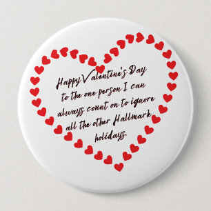 Macaron Rond 10 Cm Happy Funny Valentines Day offre un devis sarcasti